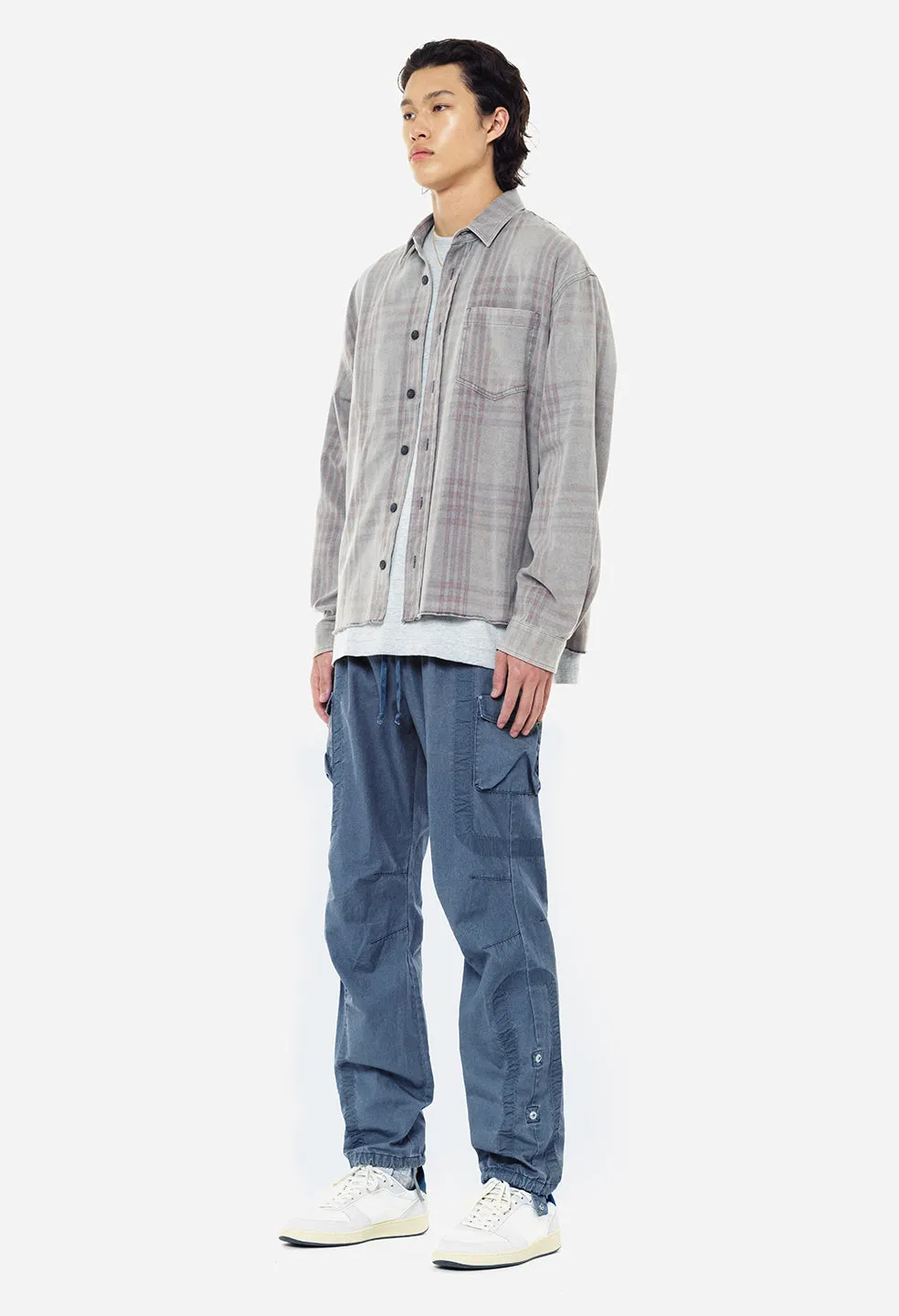 Cotton Poplin Frame II Cargo Pants / Navy