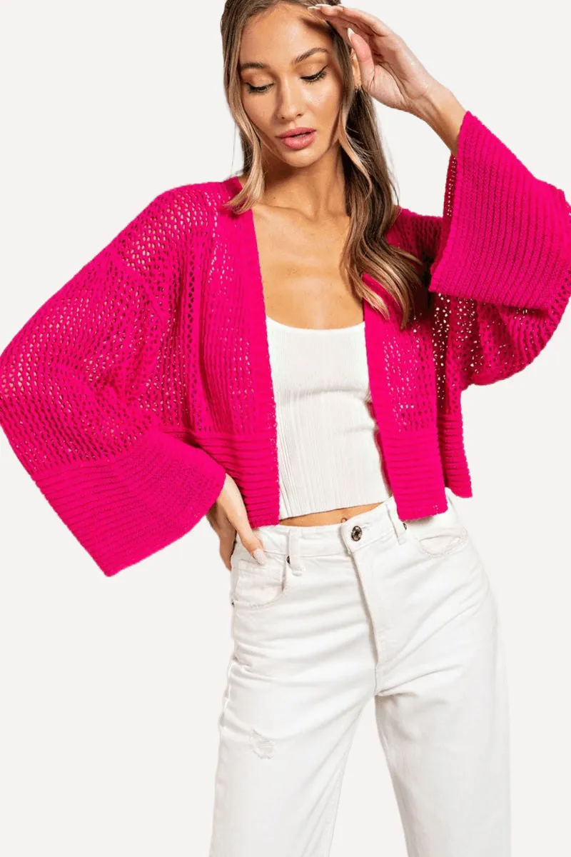 Cropped Crochet Cardigan