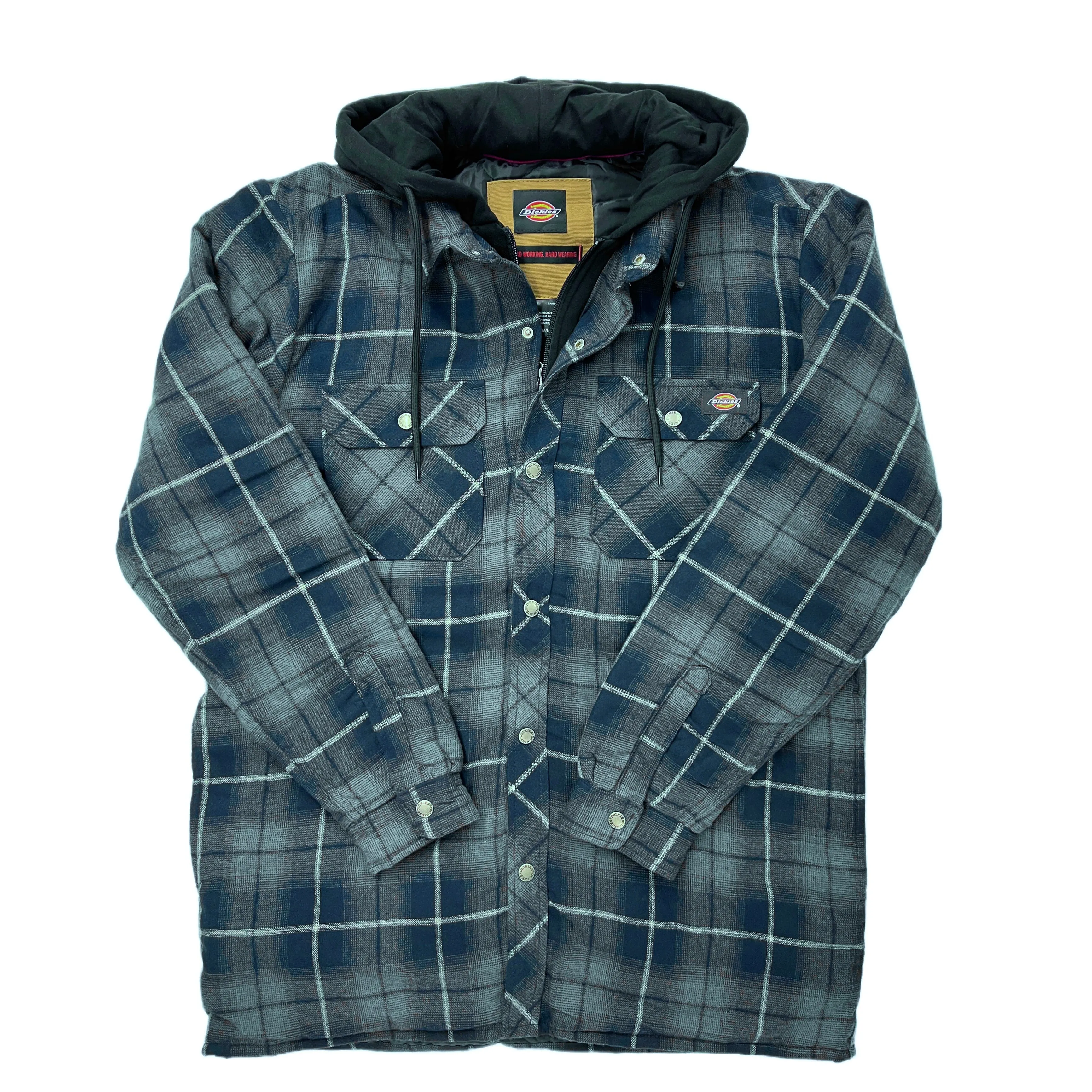 Dickies Water Repellent Flannel Hooded Shirt Jacket