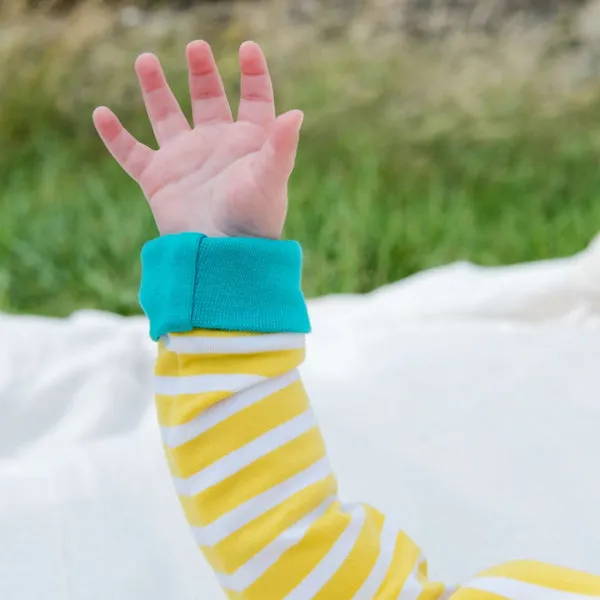 Ducky Zebra Yellow Striped Bodysuit