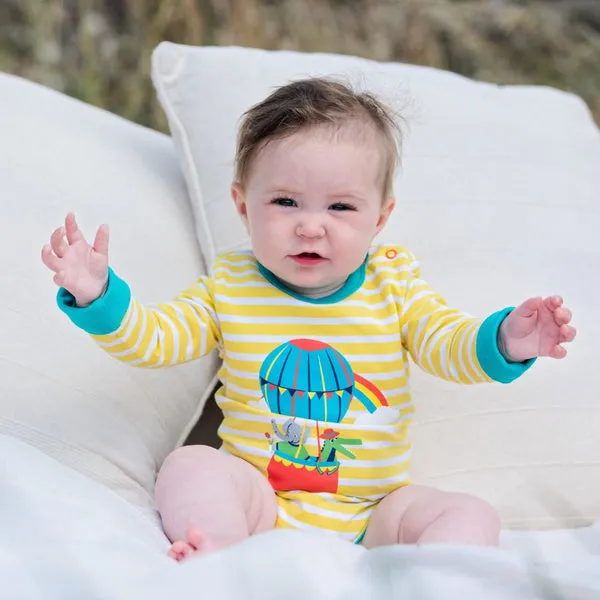 Ducky Zebra Yellow Striped Bodysuit