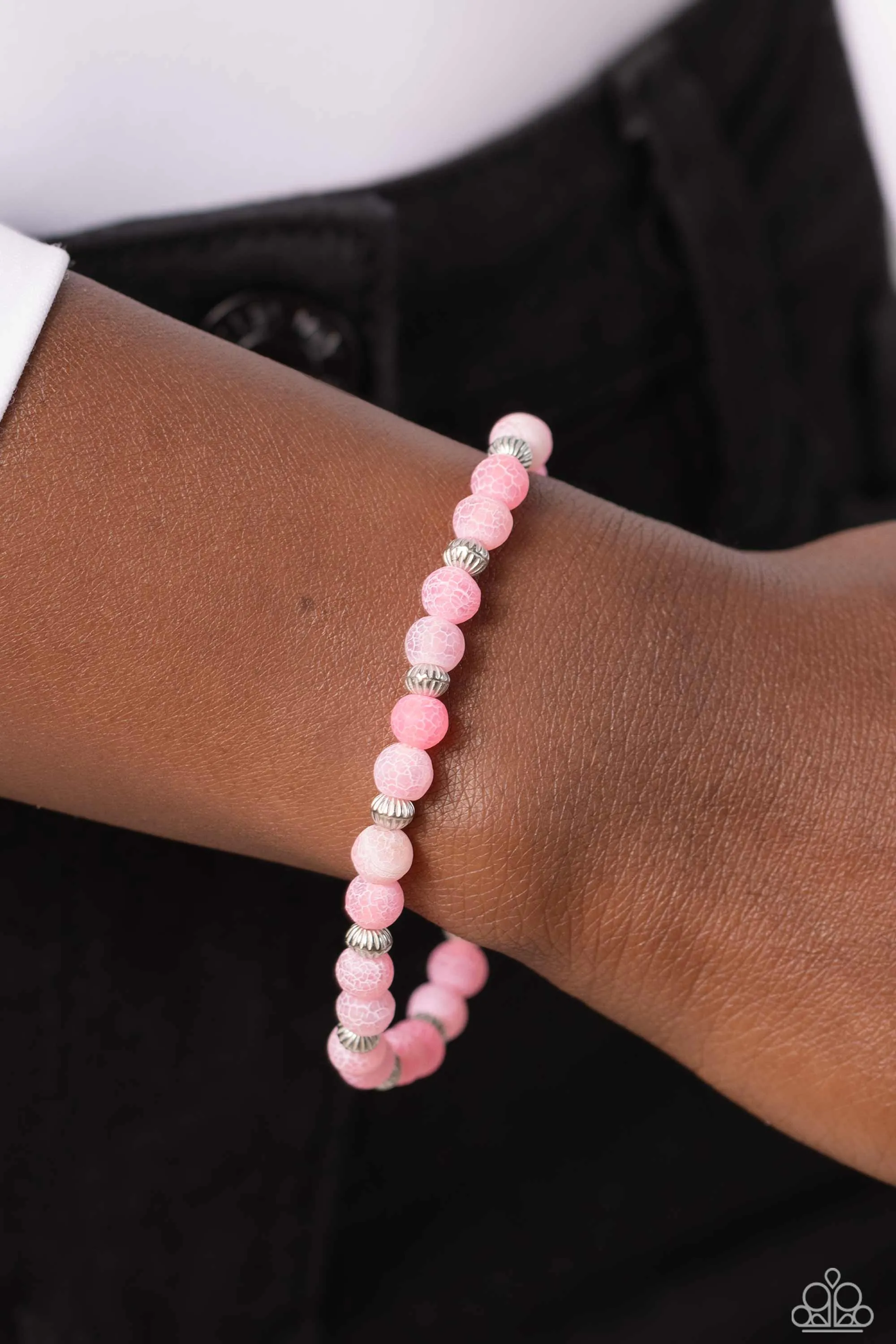 Ethereally Earthy Pink Stone Bracelet - Paparazzi Accessories