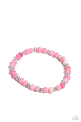 Ethereally Earthy Pink Stone Bracelet - Paparazzi Accessories