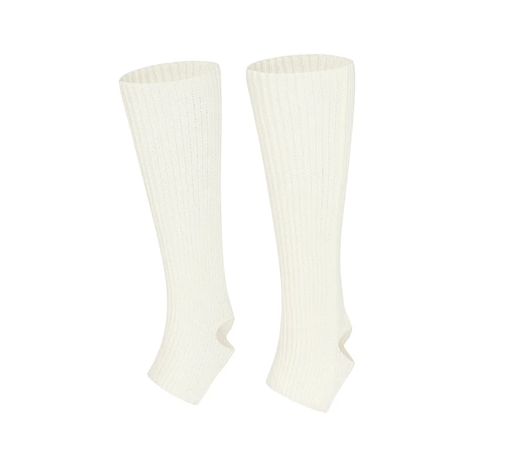 EVERAU Women Stretchy Ribbed Knit Stirrup Leg Warmers