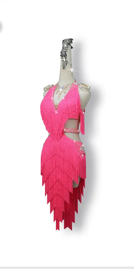 Fringe Glamour Latin Dance Dress | QY01