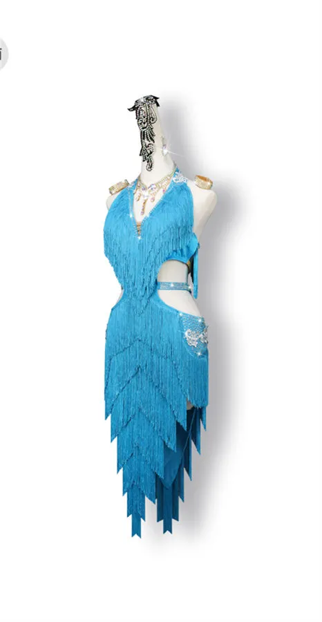 Fringe Glamour Latin Dance Dress | QY01