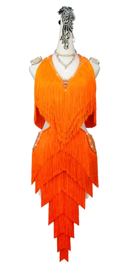 Fringe Glamour Latin Dance Dress | QY01