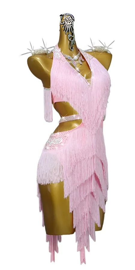 Fringe Glamour Latin Dance Dress | QY01