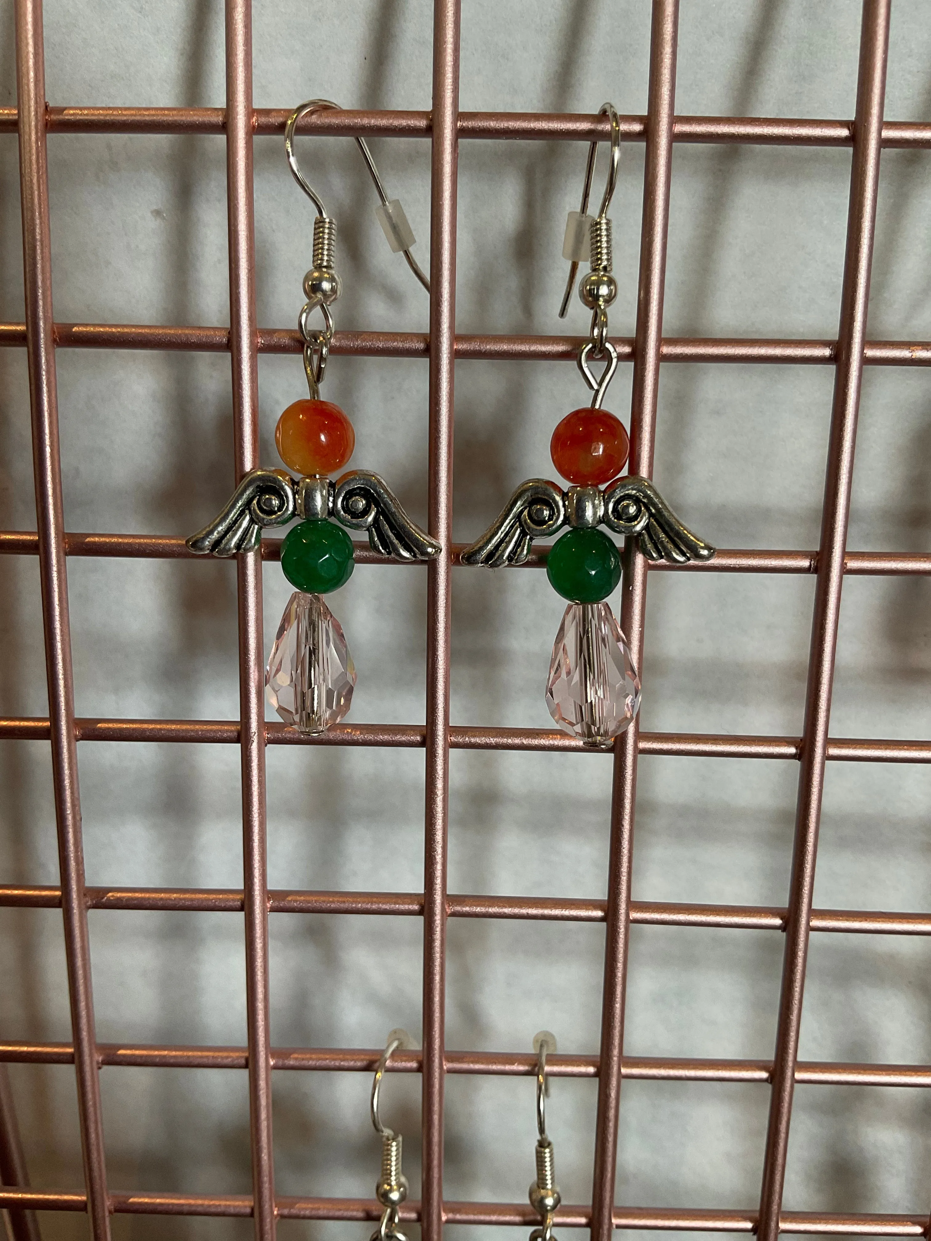 Gemstone and Crystal Christmas Earrings