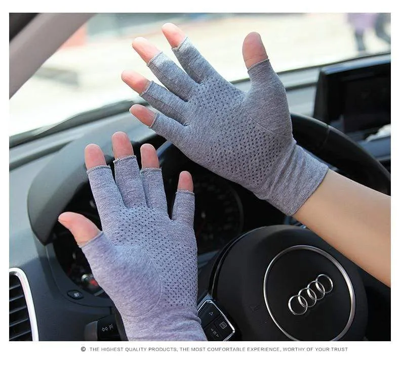 Gloves Semi-Finger Man Woman Spring Summer New Thin Style Non-Slip Driving Half Finger Gloves Unisex SZ109N