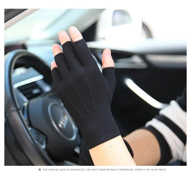 Gloves Semi-Finger Man Woman Spring Summer New Thin Style Non-Slip Driving Half Finger Gloves Unisex SZ109N