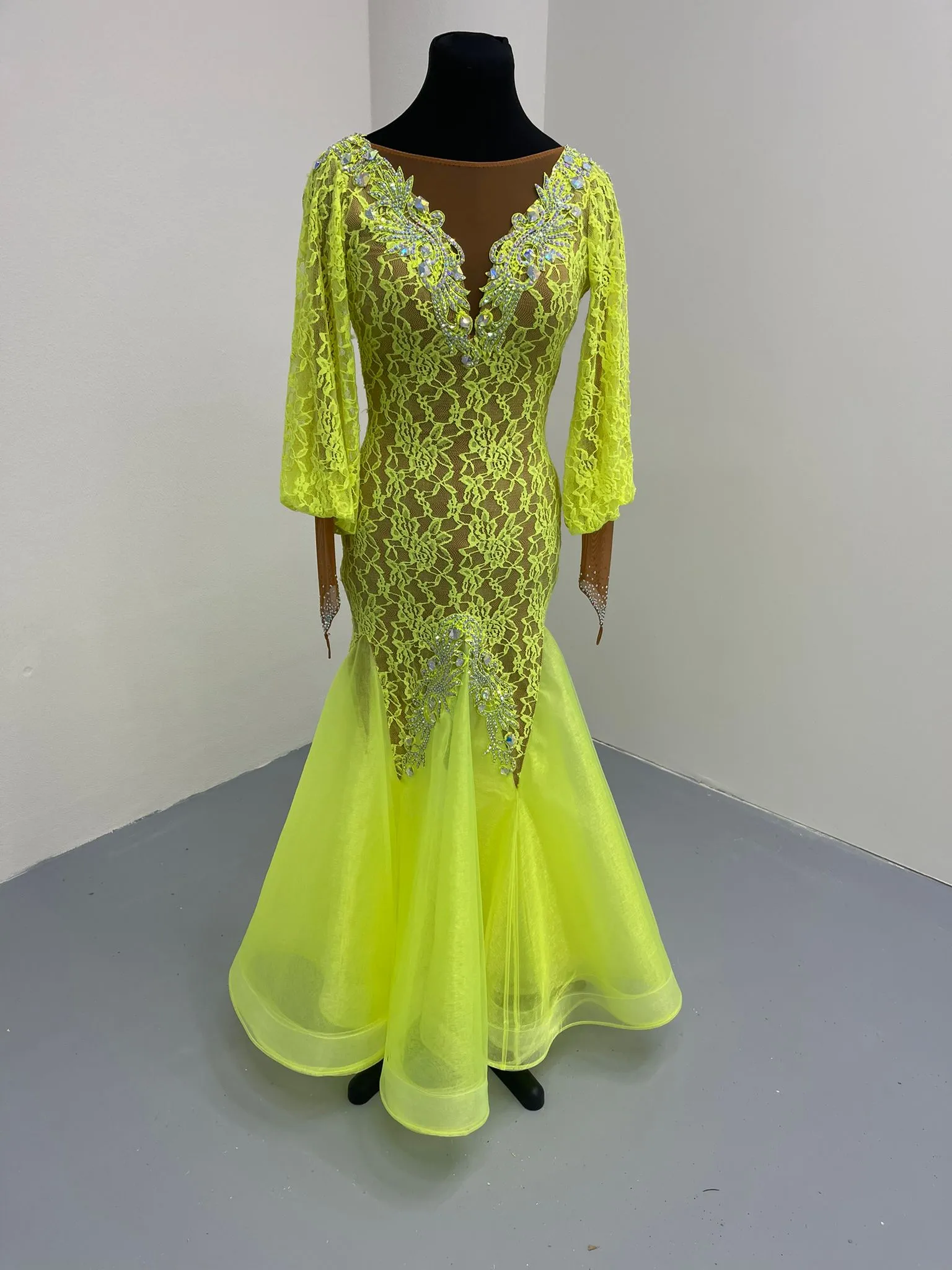 Glowing Neon Spectacle Ballroom Gown