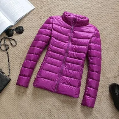 GODLIKE Women's Pure Color Trendy Autumn Winter Spring Fashion Ultralight Parka Jacket