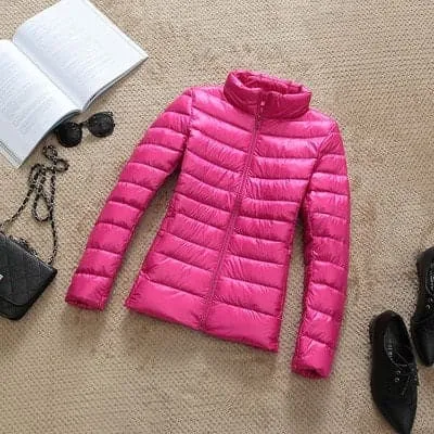 GODLIKE Women's Pure Color Trendy Autumn Winter Spring Fashion Ultralight Parka Jacket