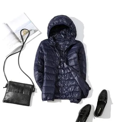 GODLIKE Women's Pure Color Trendy Autumn Winter Spring Fashion Ultralight Parka Jacket