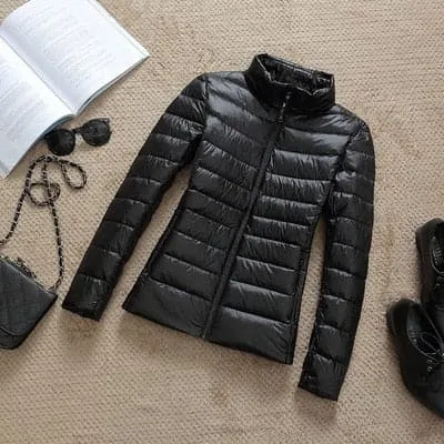 GODLIKE Women's Pure Color Trendy Autumn Winter Spring Fashion Ultralight Parka Jacket