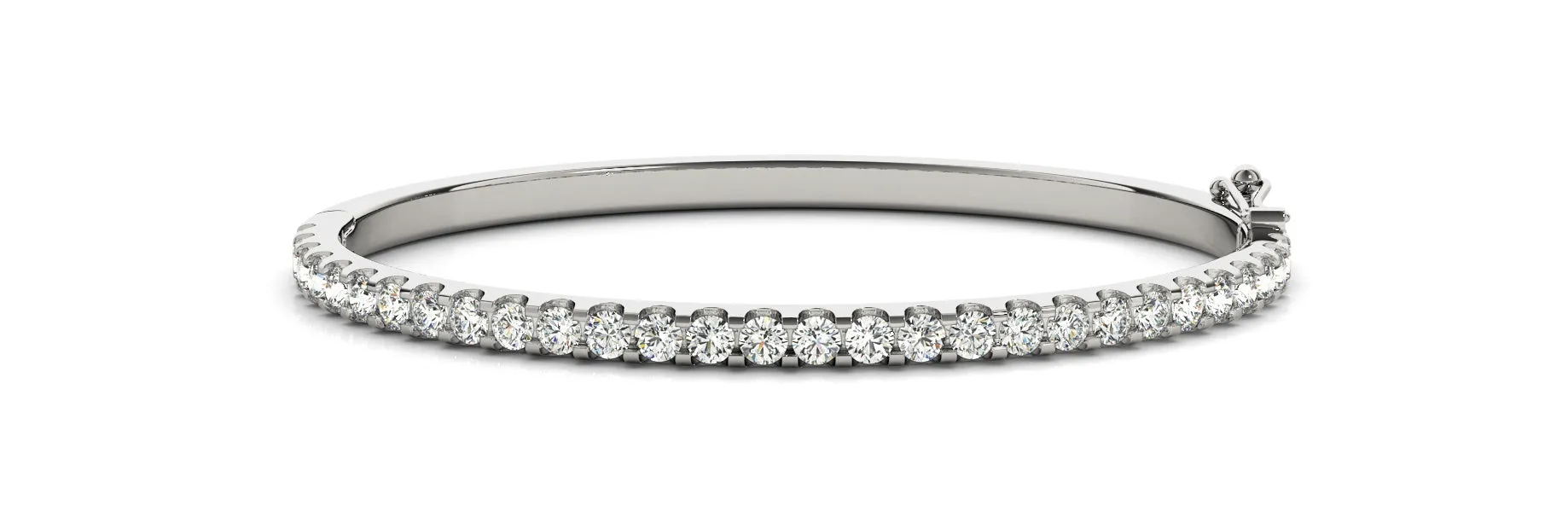 GRACE 1 Carat Diamond Bangle Bracelet in 14K 18K Gold 3 pointer H Color I1 Clarity By Mike Nekta