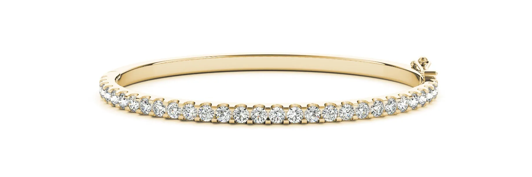 GRACE 1 Carat Diamond Bangle Bracelet in 14K 18K Gold 3 pointer H Color I1 Clarity By Mike Nekta