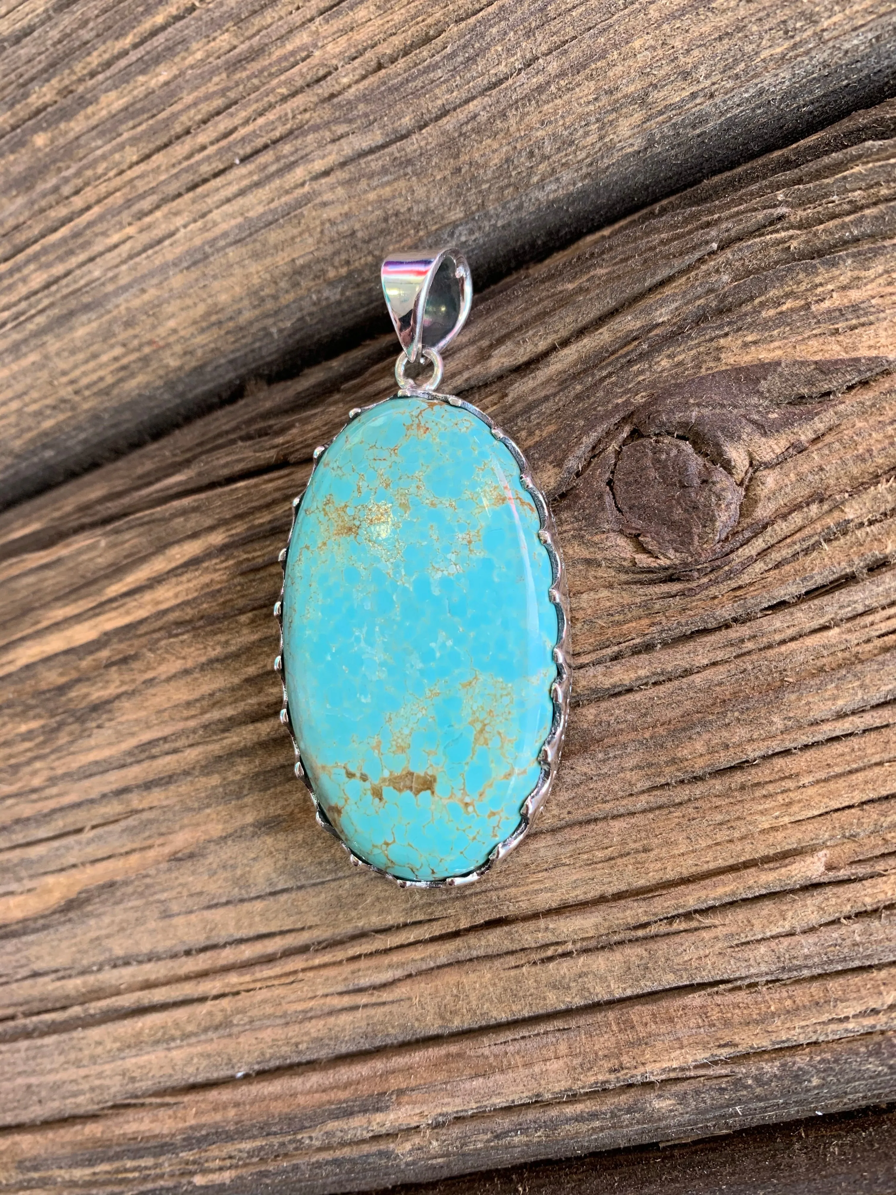 Heart Bezel Turquoise Pendant