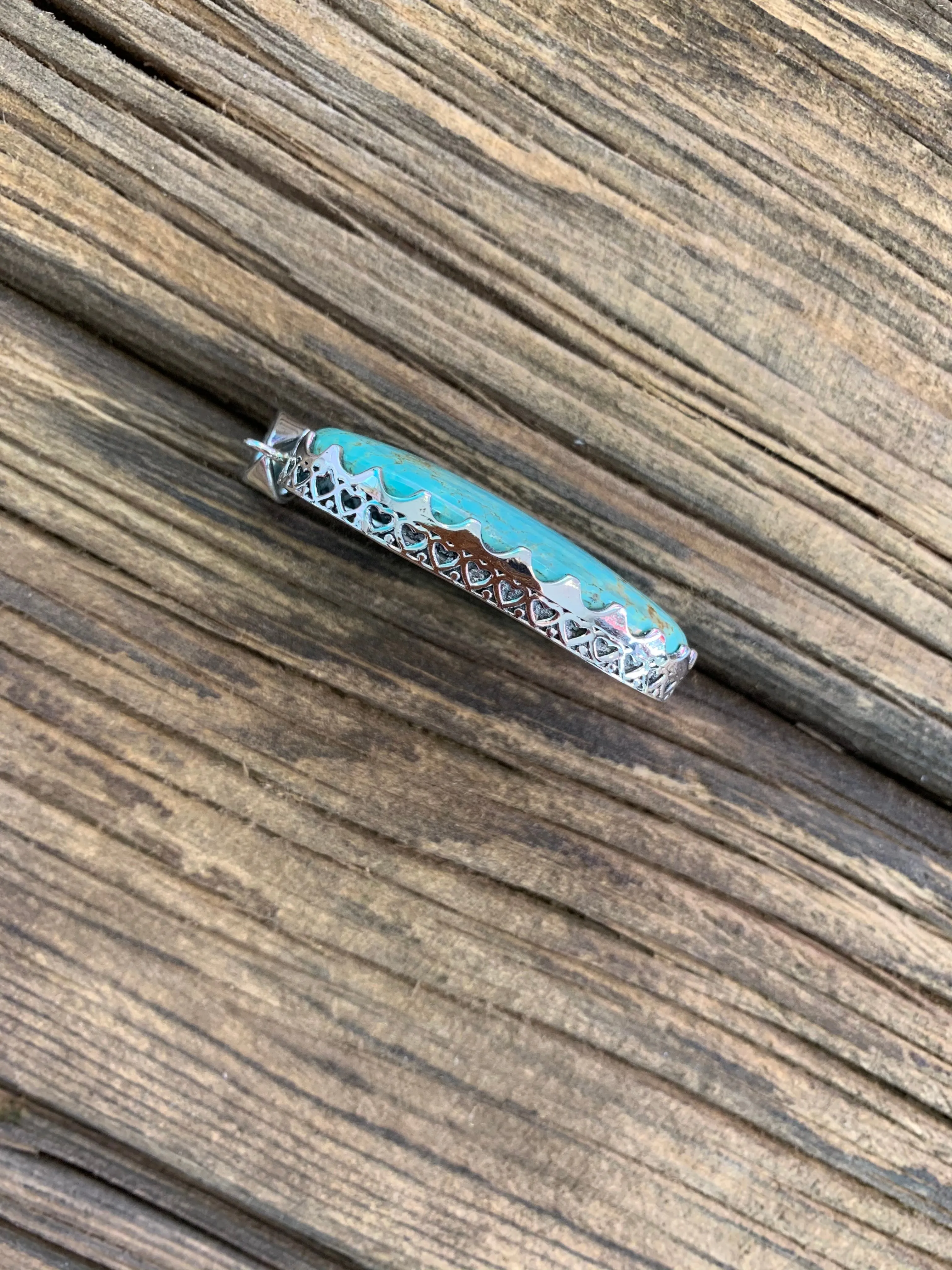 Heart Bezel Turquoise Pendant