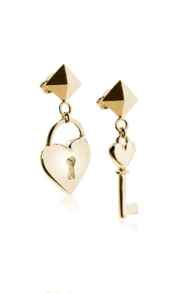 HEART LOCK AND KEY  Earrings