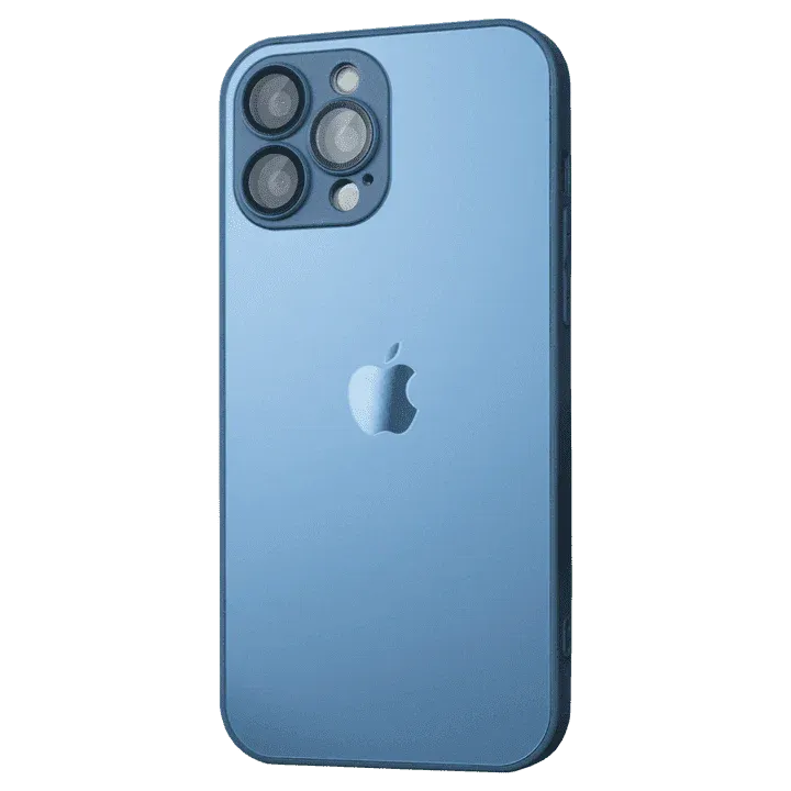 iPhone 13 Pro Max AG Glass Case, with Glasses on Cameras