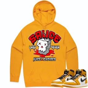 Jordan 1 Yellow Ochre 1s Hoodie to Match - RED SAUCE