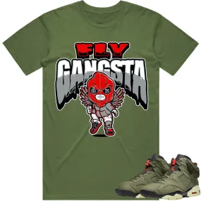 Jordan 6 Cactus Jack 6s Shirt to Match - RED FLY GANGSTA