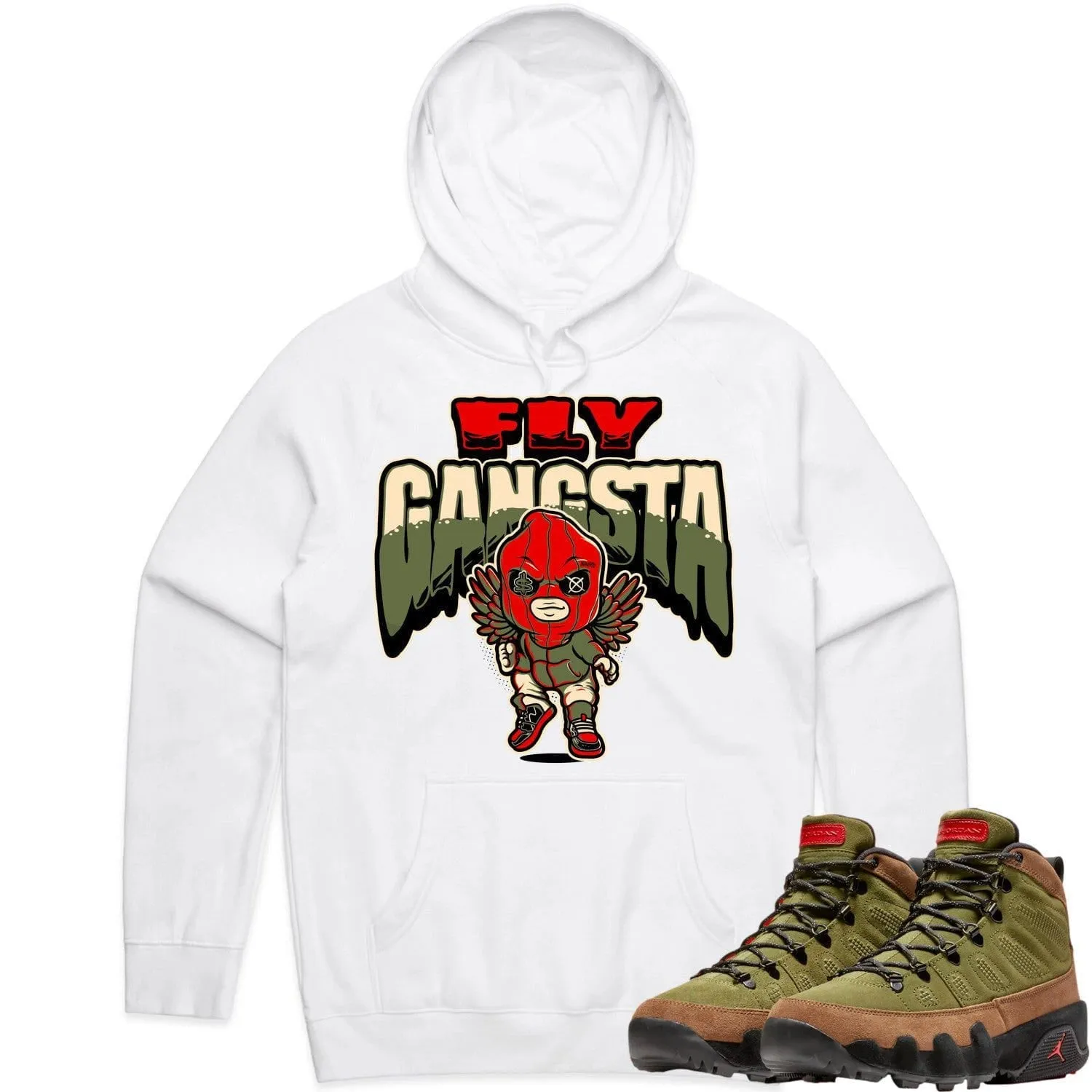 Jordan 9 Beef Broccoli 9s Hoodie to Match - OLIVE FLY GANGSTA