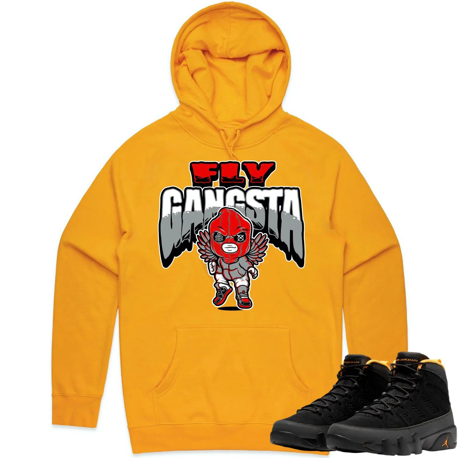 Jordan 9 University Gold 9s Hoodie to Match - RED FLY GANGSTA