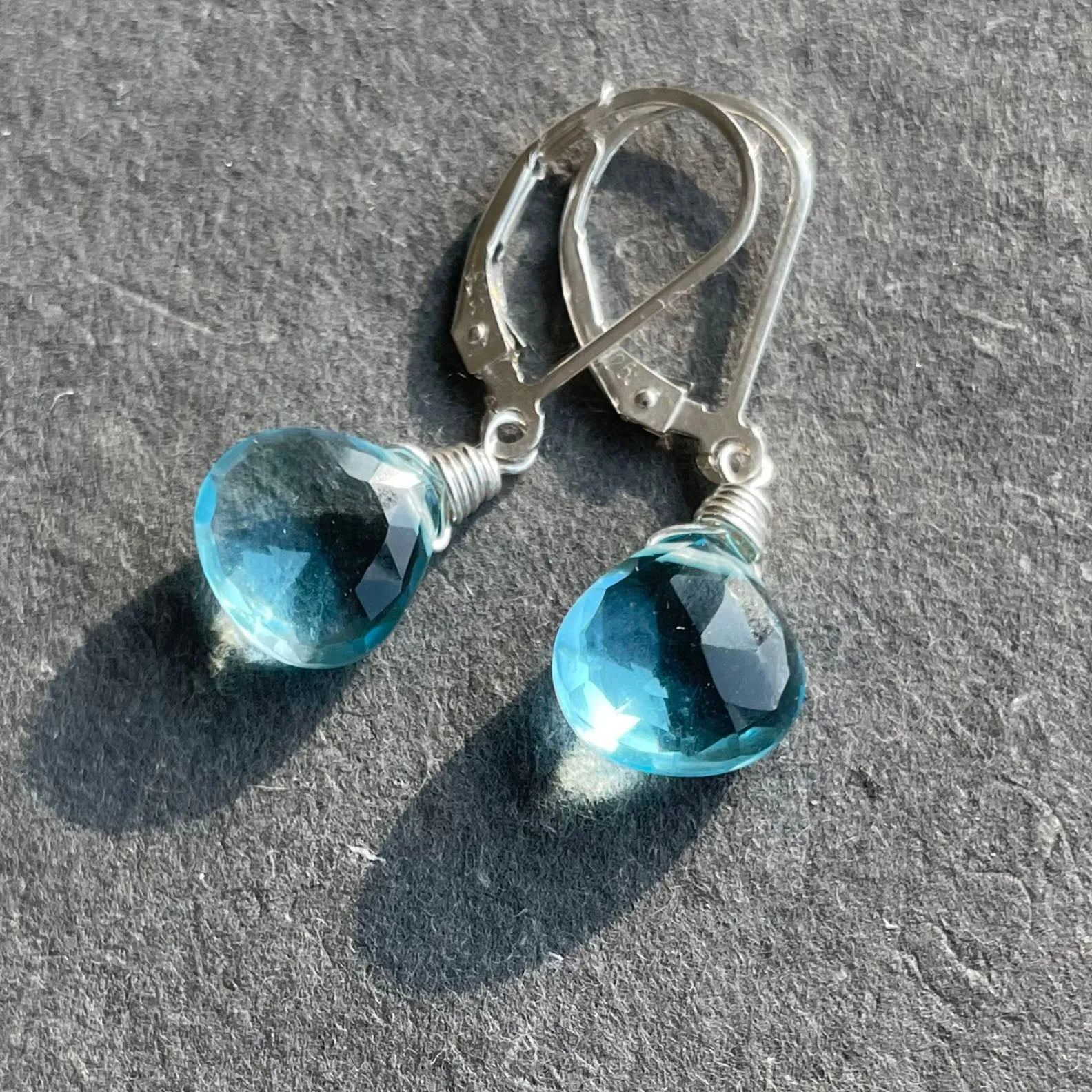 Just Perfect Topaz Blue Teenies, Metal and Earwire choices