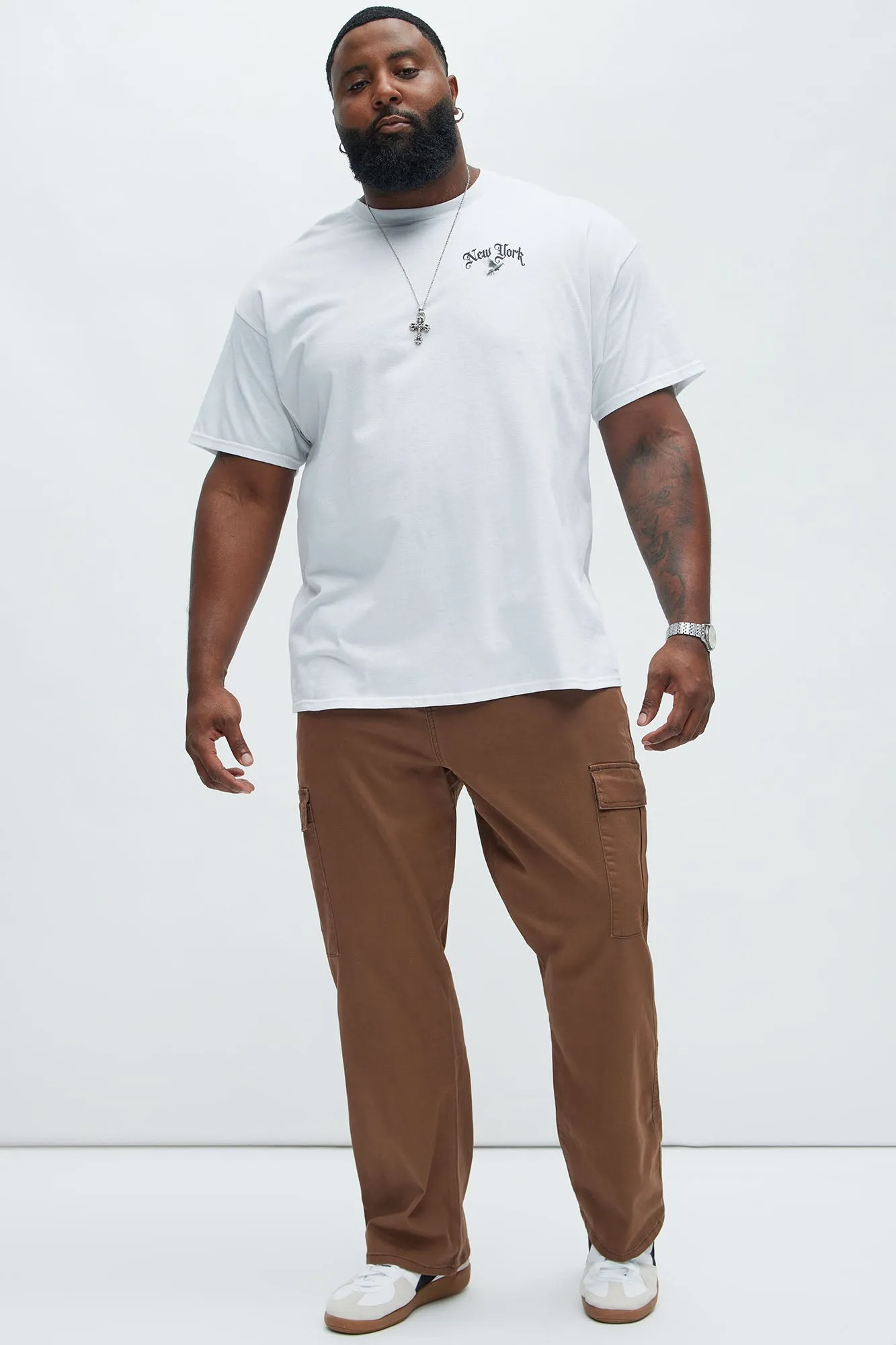 Kyle Straight Cargo Pants - Dark Brown