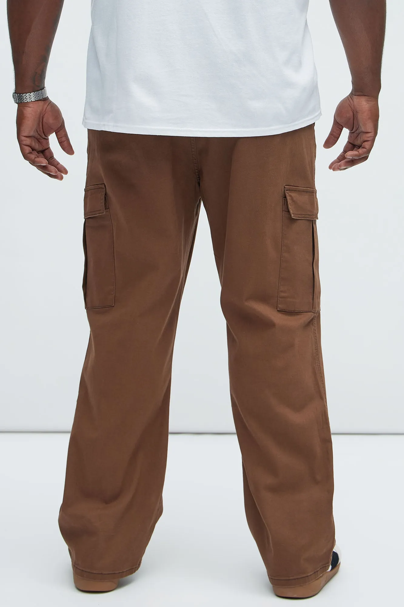 Kyle Straight Cargo Pants - Dark Brown