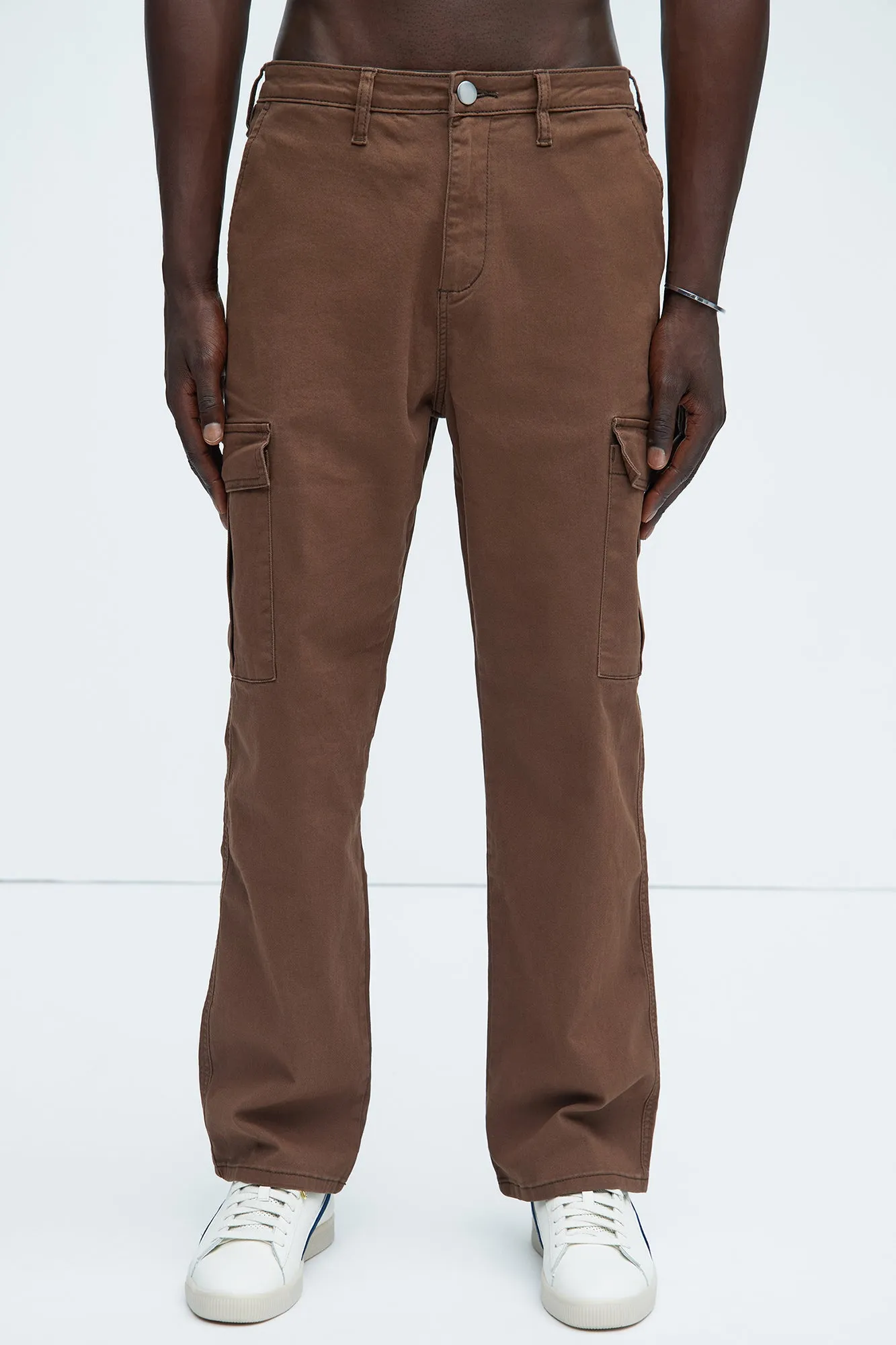 Kyle Straight Cargo Pants - Dark Brown