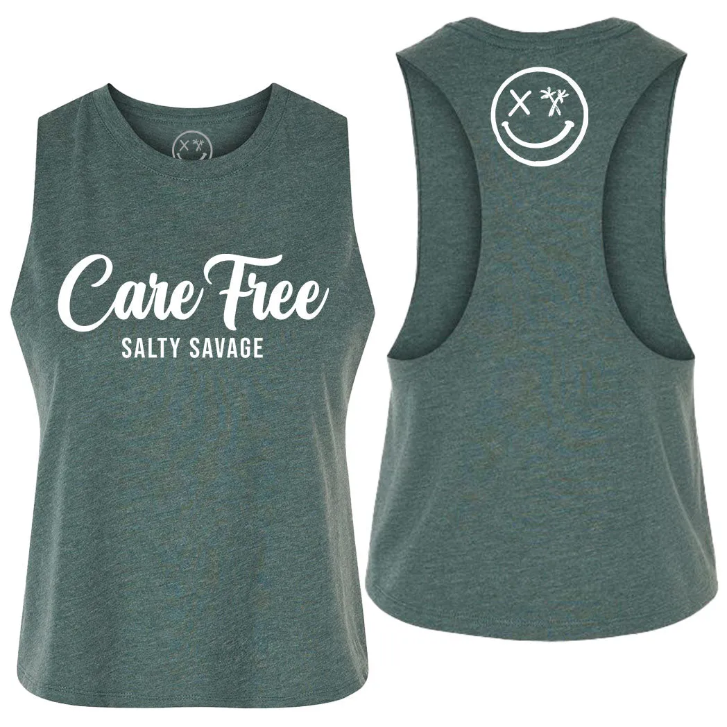 Ladies "Care Free" Flowy Crop Tank