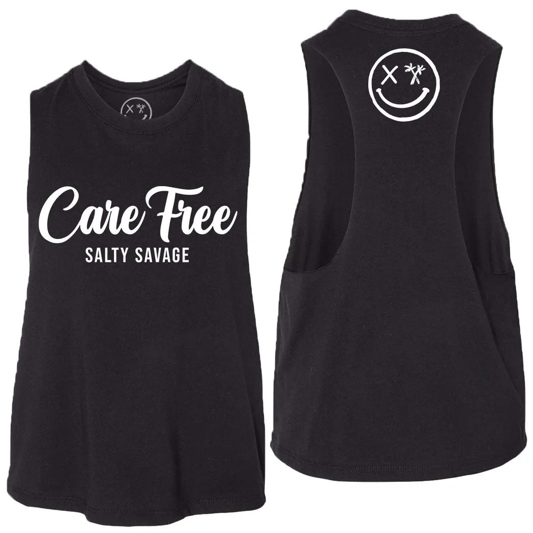 Ladies "Care Free" Flowy Crop Tank