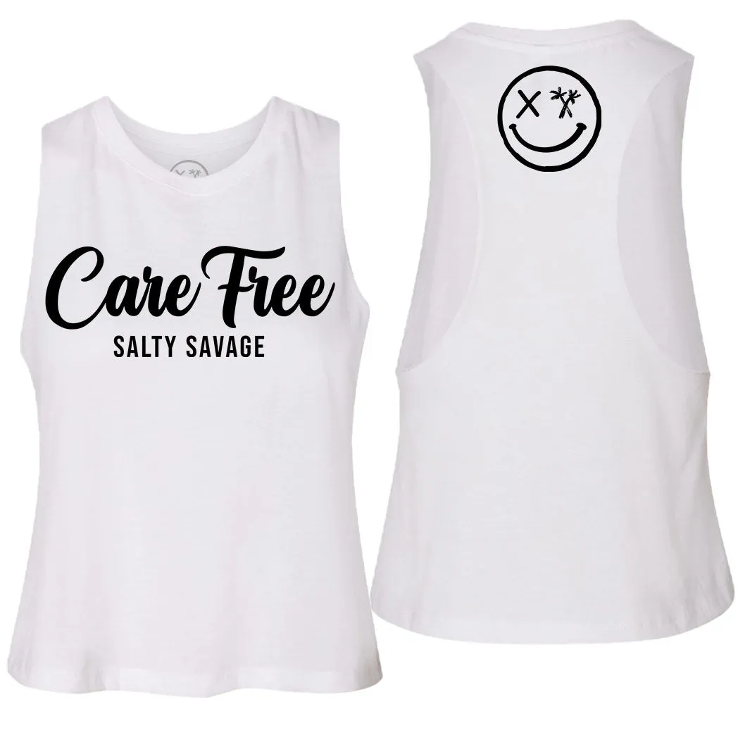 Ladies "Care Free" Flowy Crop Tank