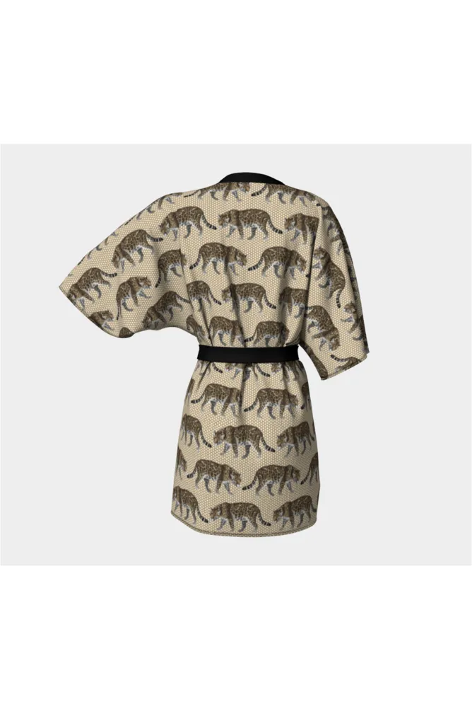 Leopard Walk Kimono Robe