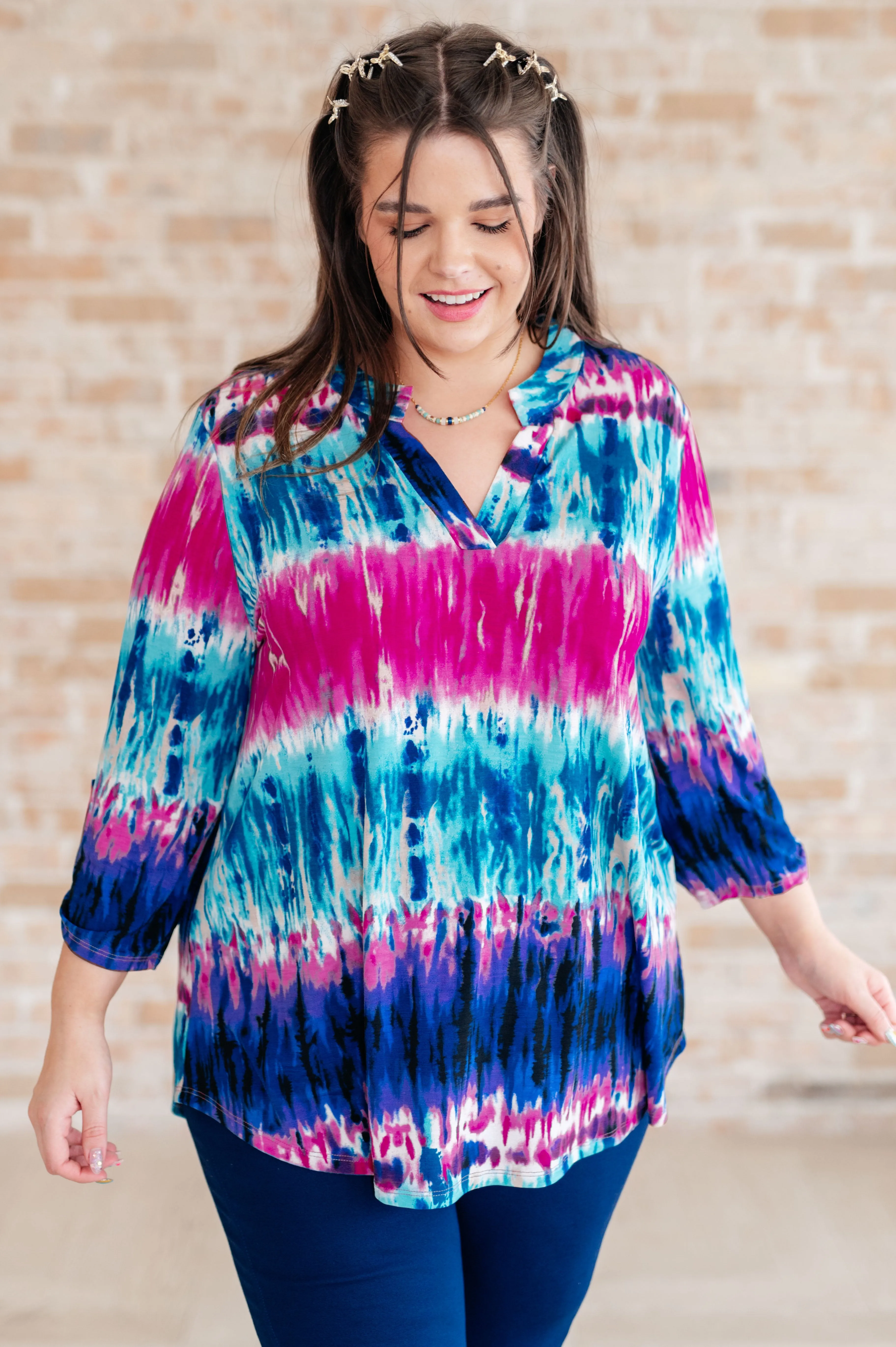 Little Lovely Lizzy Top in Tie Dye