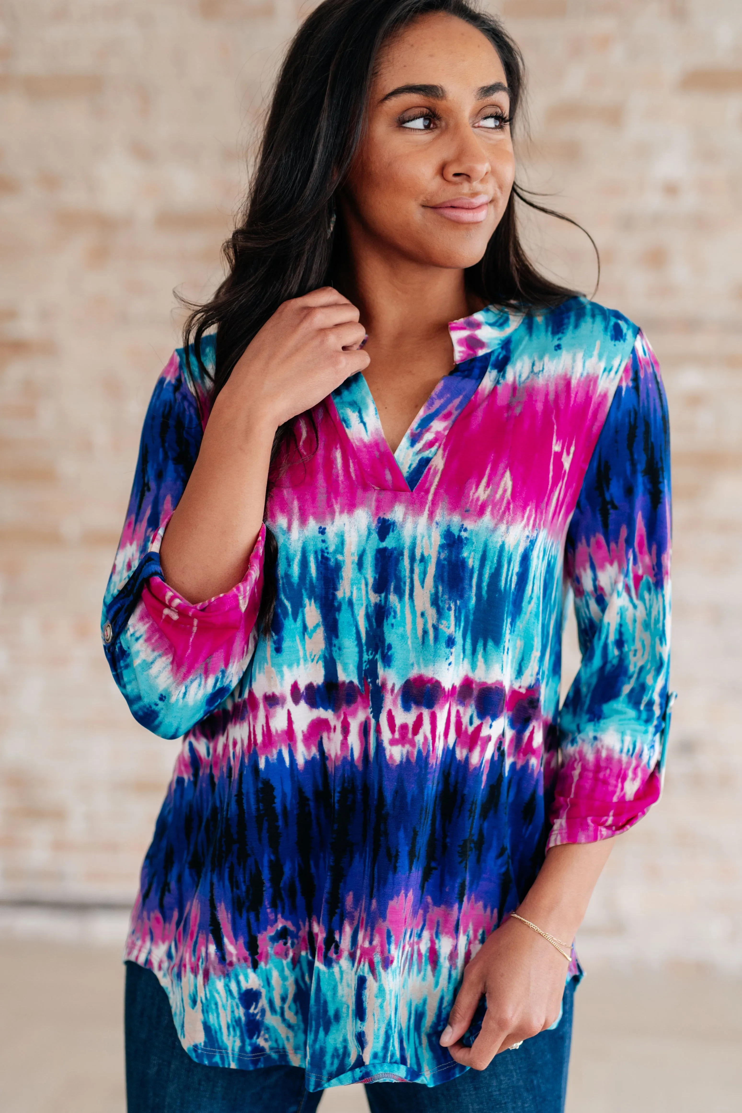 Little Lovely Lizzy Top in Tie Dye