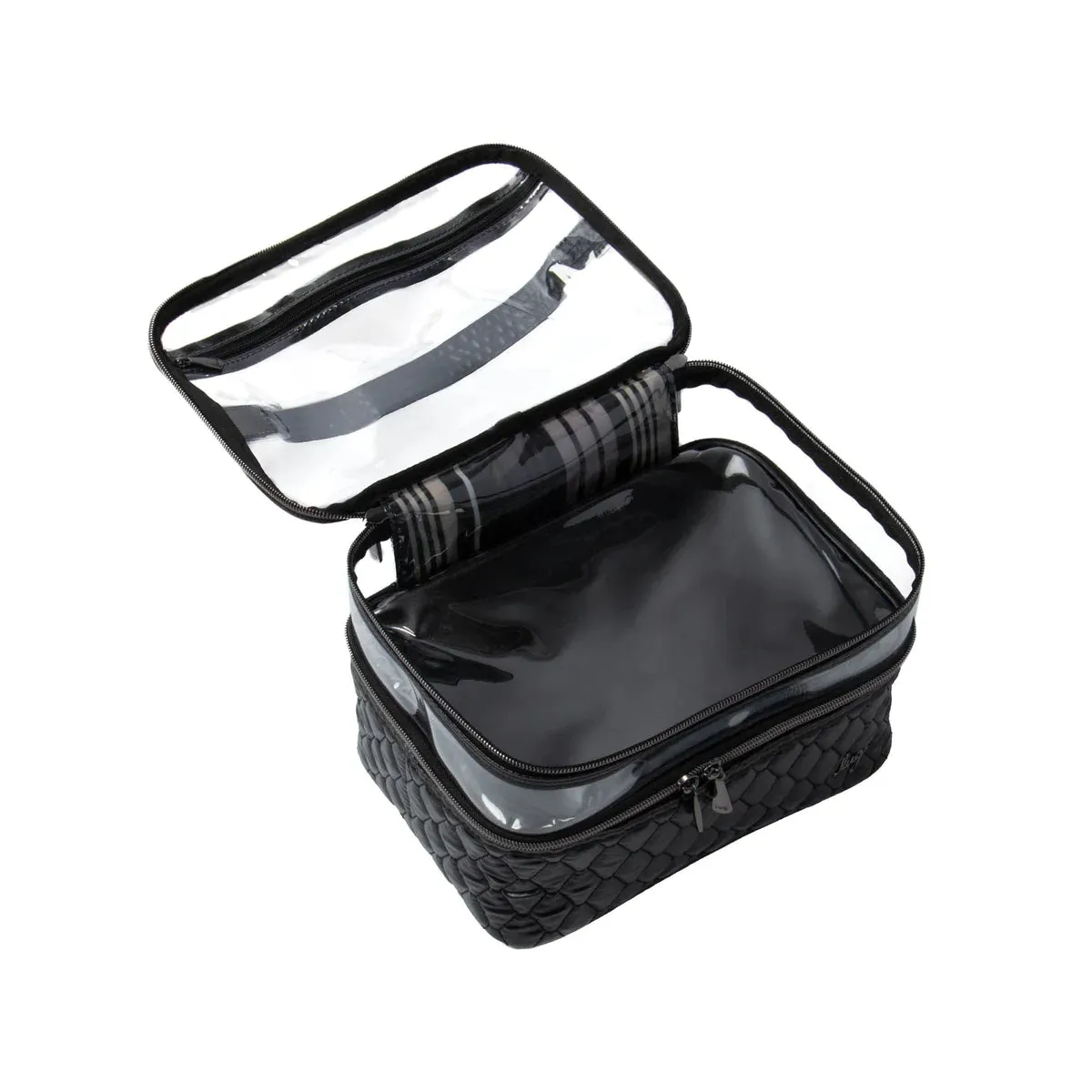 LUG Whoosh Clearview Cosmetic Case in Metallic Black