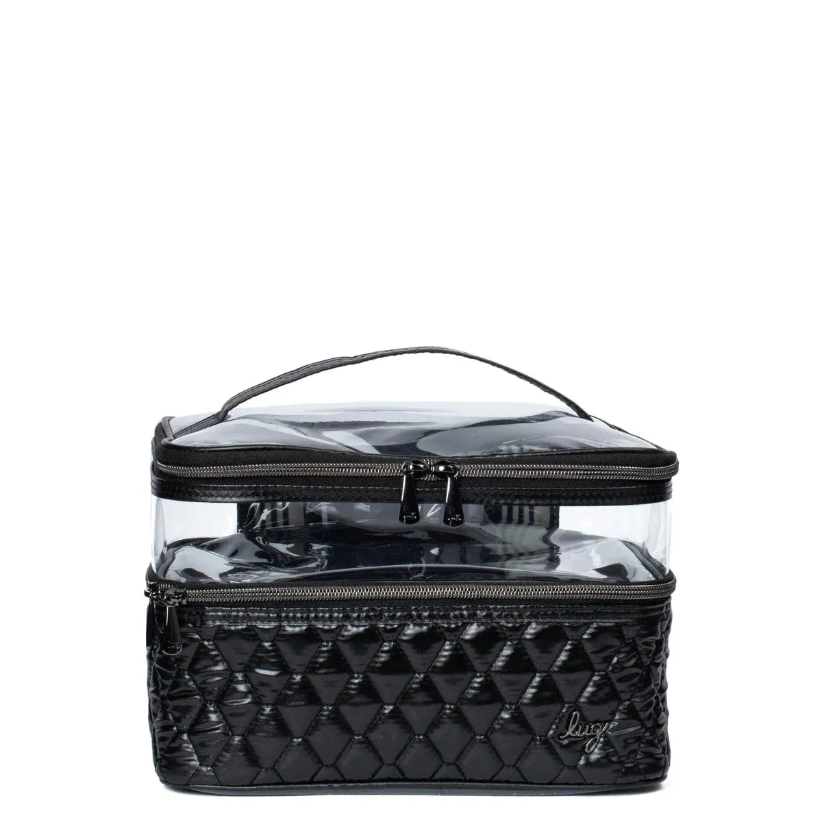 LUG Whoosh Clearview Cosmetic Case in Metallic Black