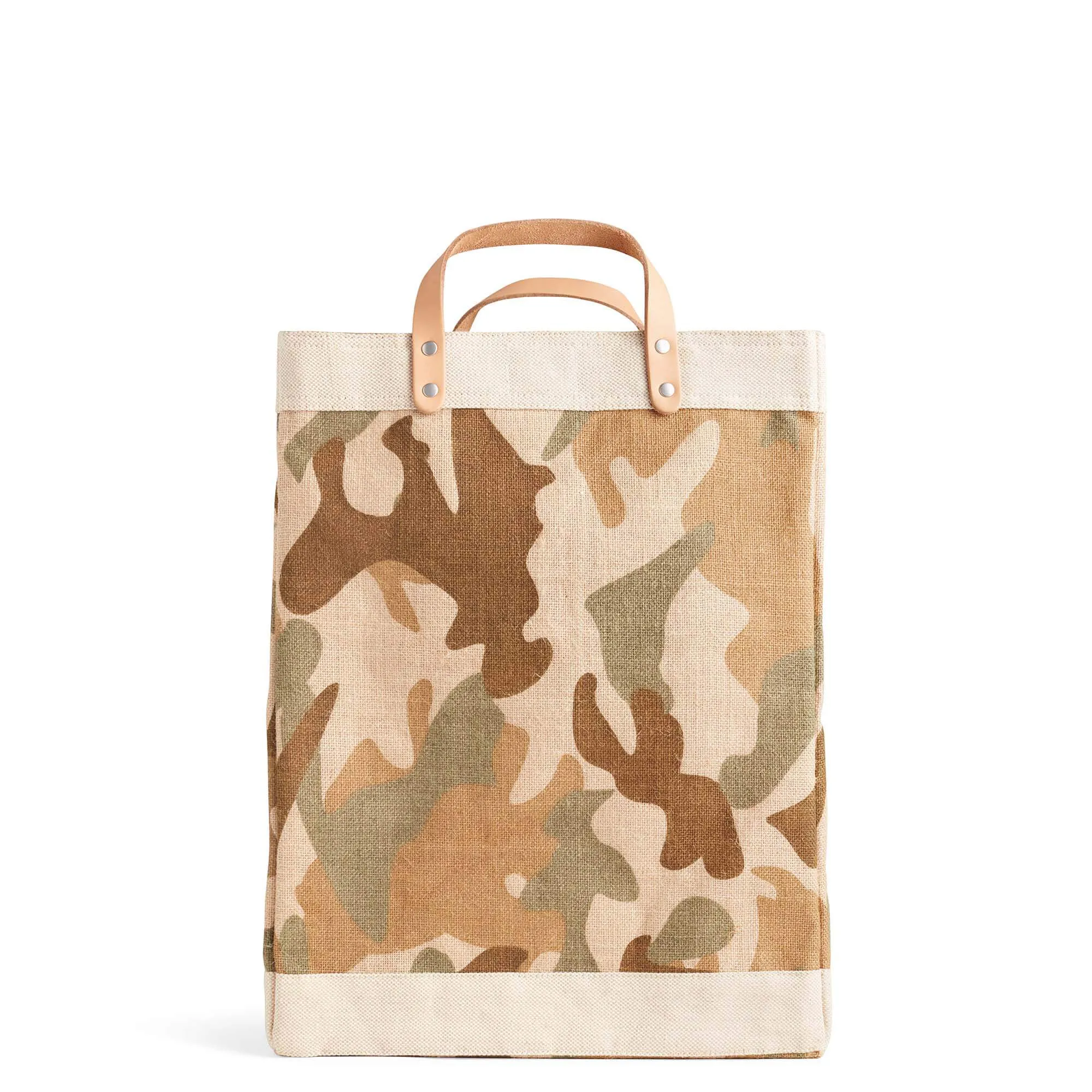 Market Bag in Safari with Large Monogram