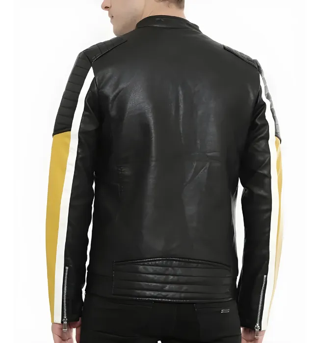 Men’s Black Color Motorcycle Leather Jacket