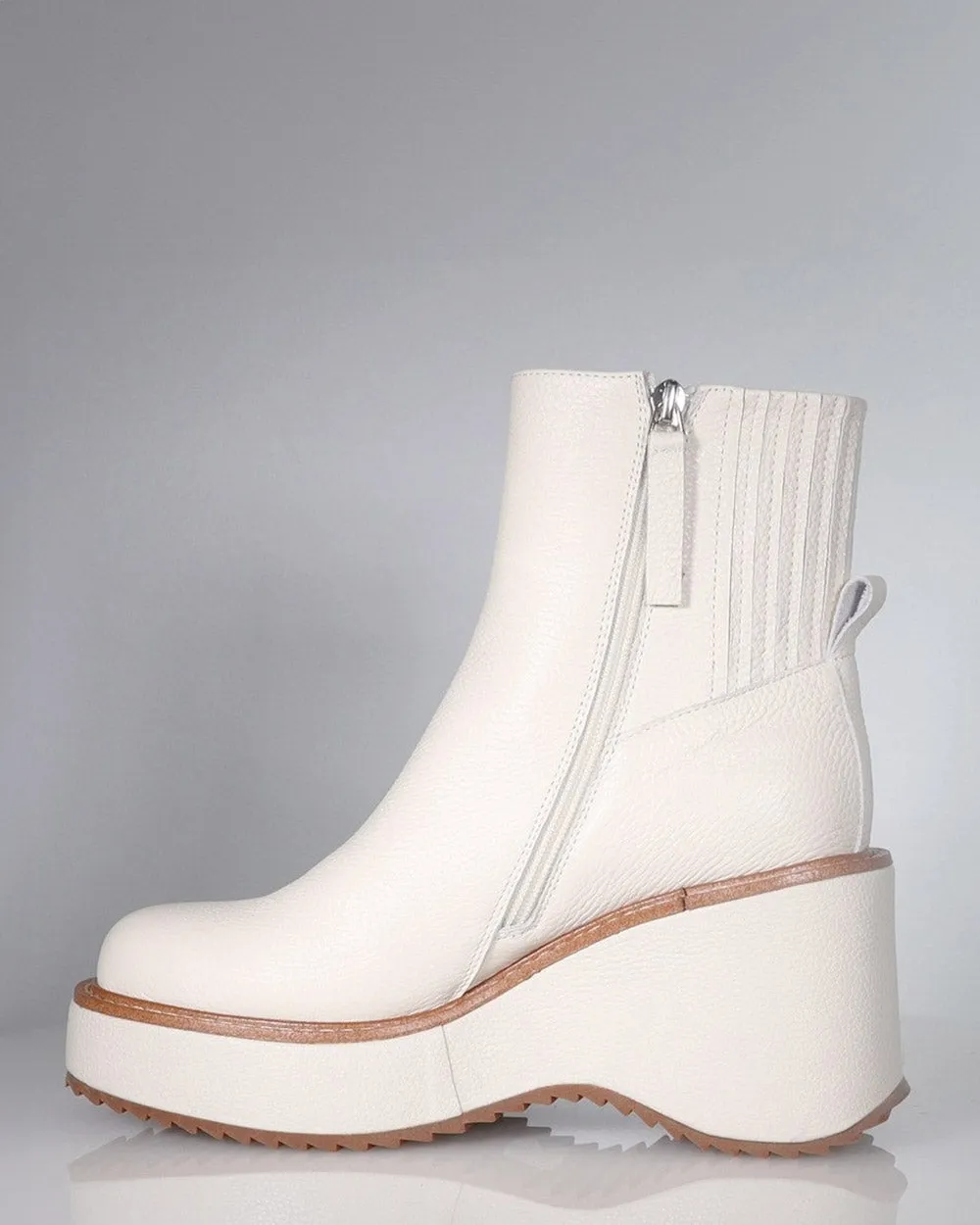 Minx Tokyo Ivory Leather Ankle Boot