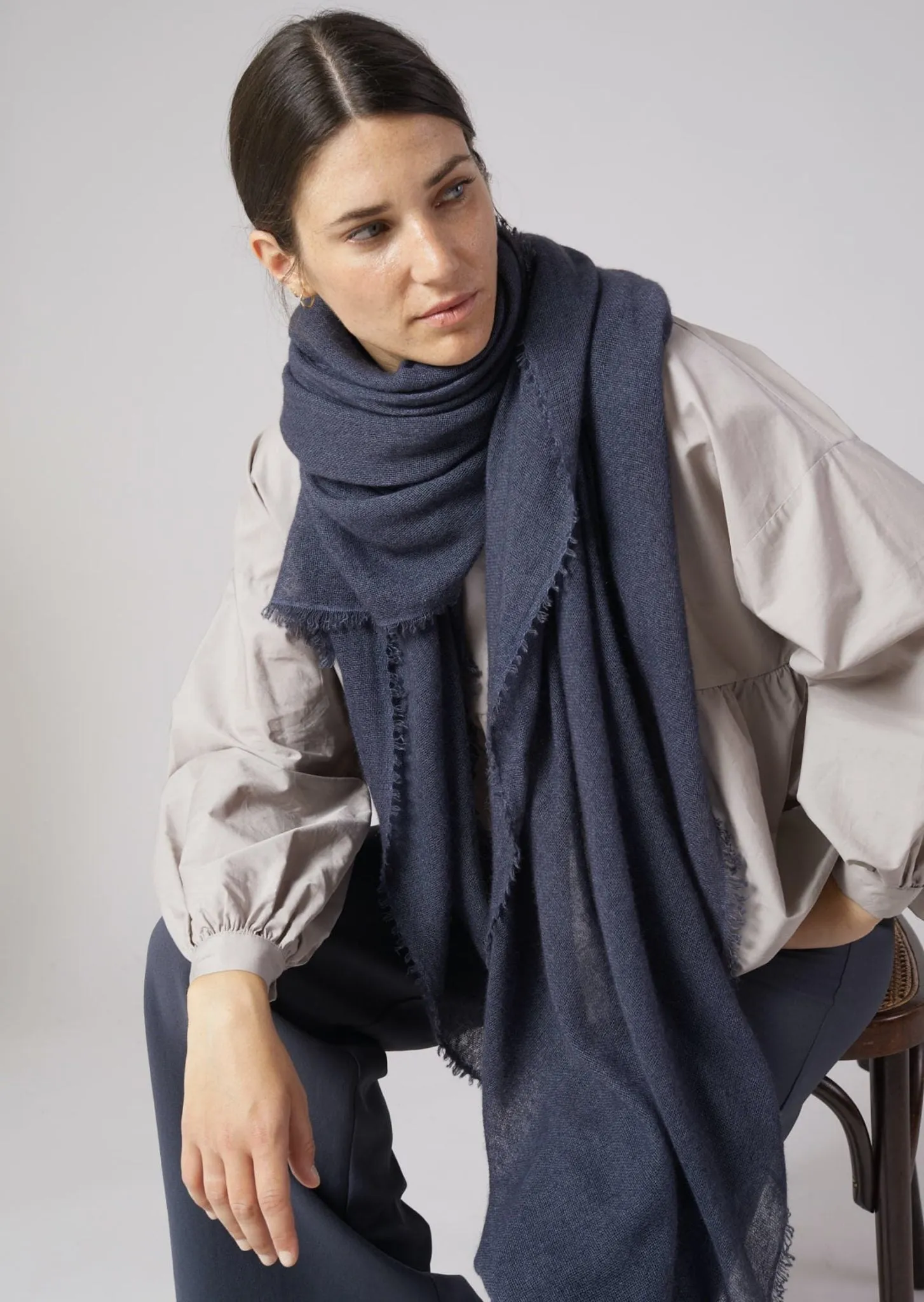 Mirror In the Sky - Soho Baby Cashmere Shawl - Husk