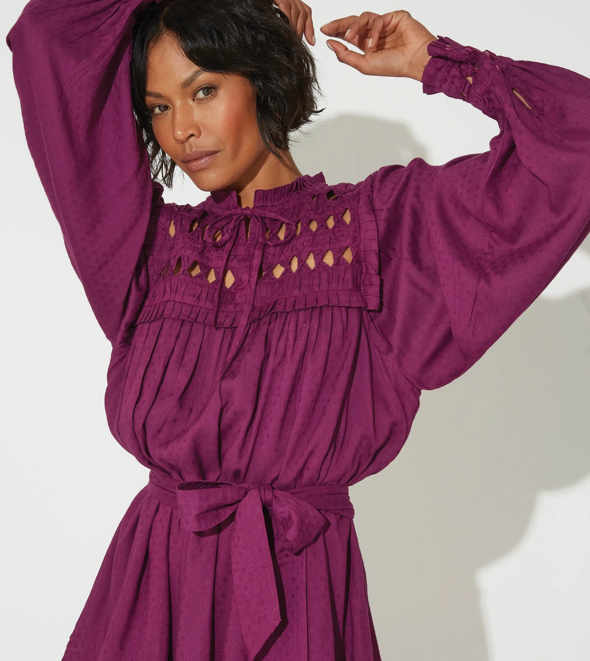 Musette Mini Dress | Aubergine