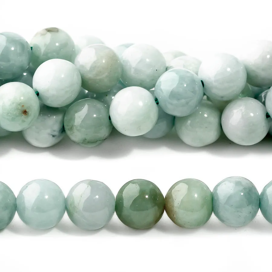 New Burma Jade 8mm Round - 15-16 Inch