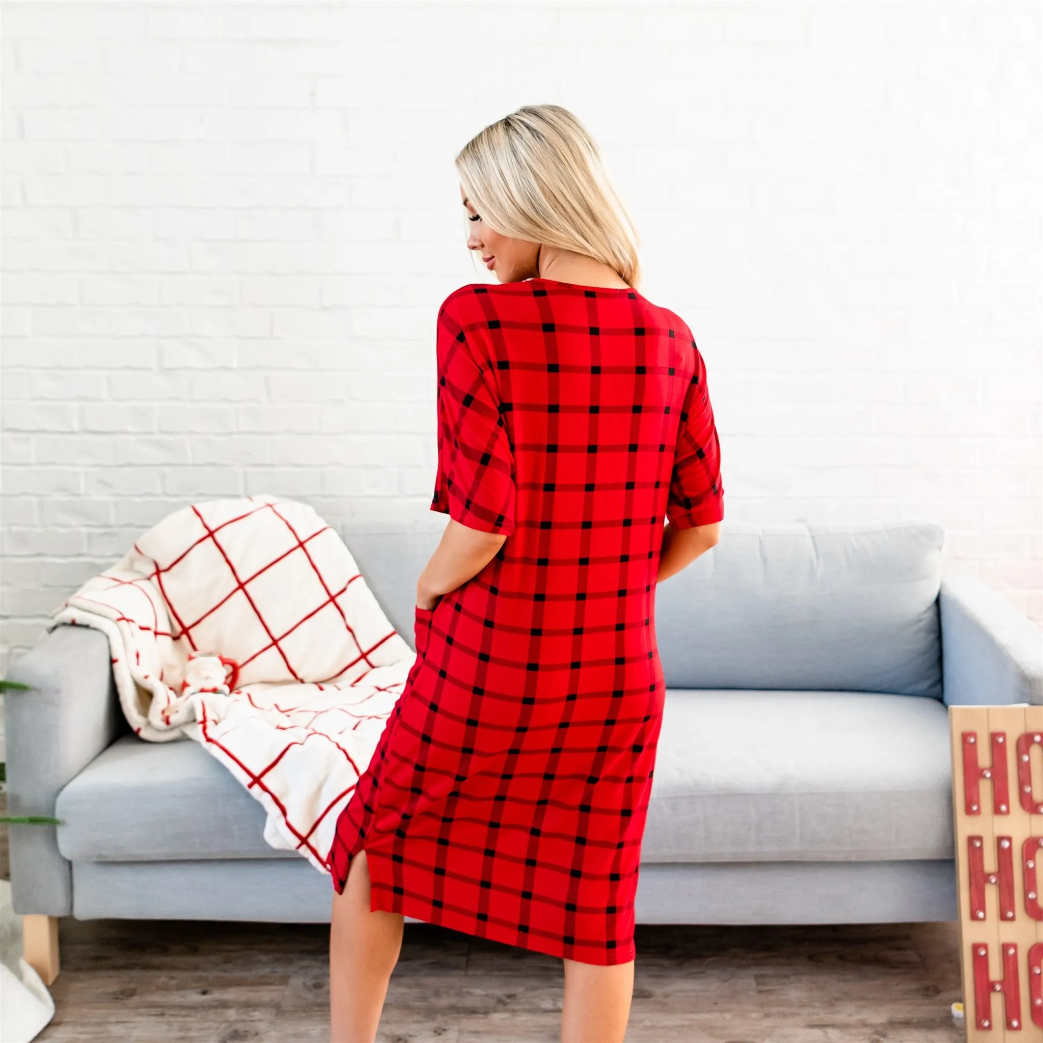 Noel House Dress: Red Plaid