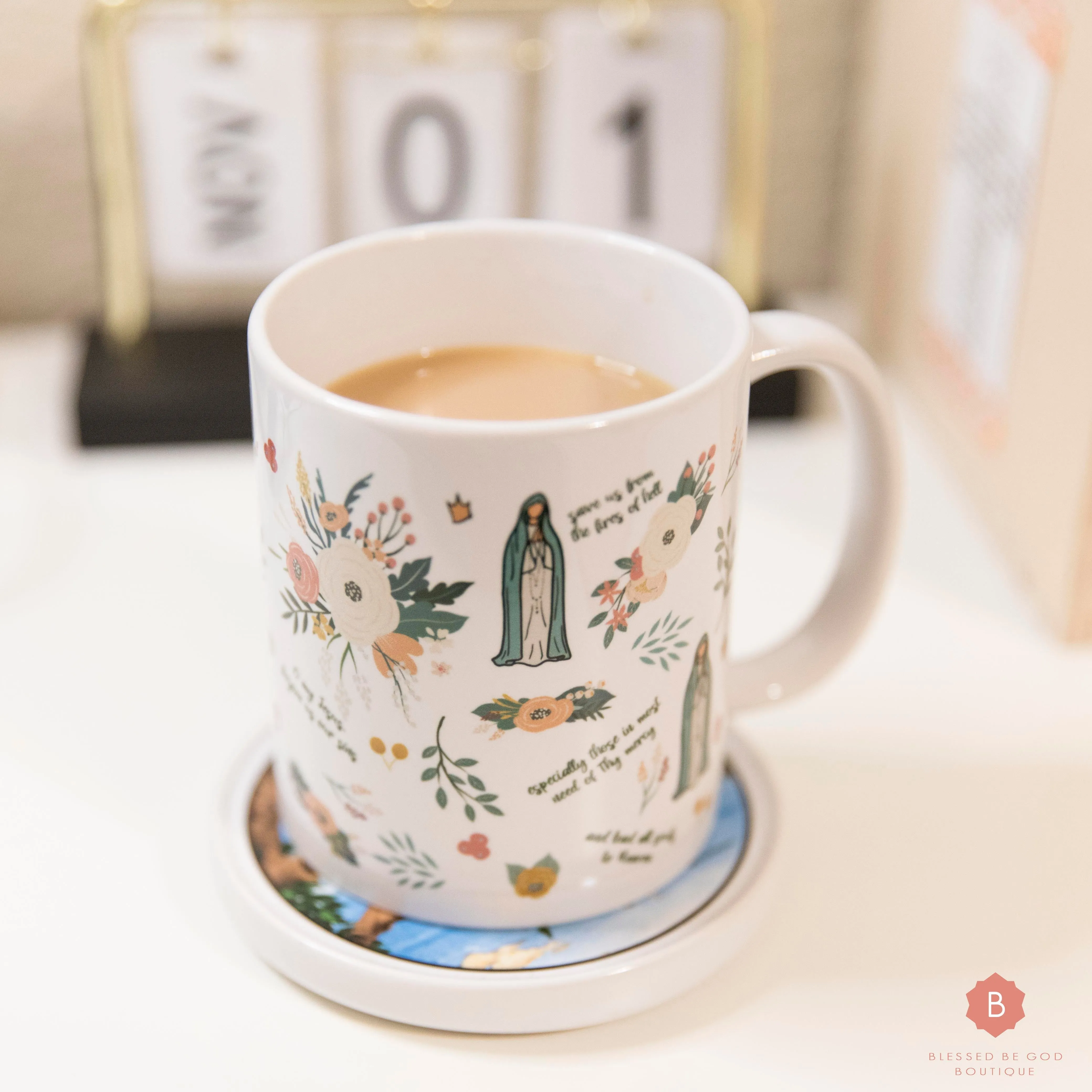 Our Lady of Fatima Catholic Mug, 15oz